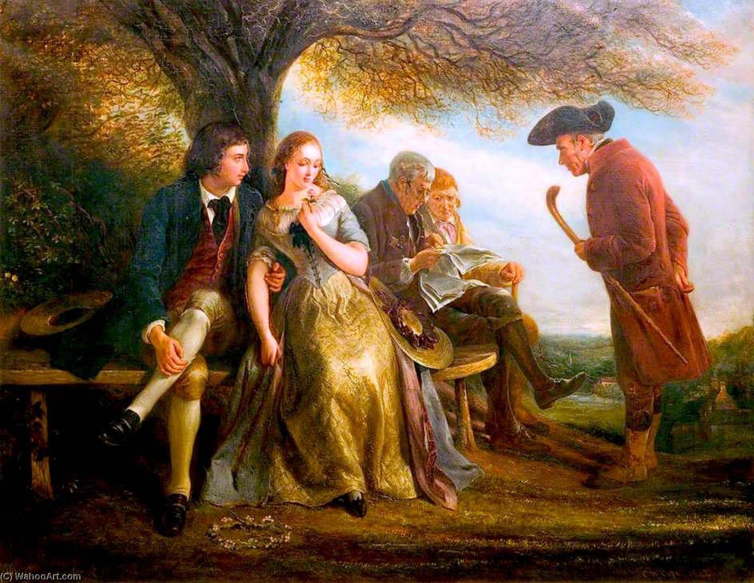 美術館の複製 美術複製 絵画複製 美術館の品質プリント 美術品の複製 有名な絵画の複製 博物館の品質再現 キャンバスにアートプリント ザー ホーソーン ブッシュ 1842 バイ Charles West Cope 1811 10 United Kingdom Wahooart Com