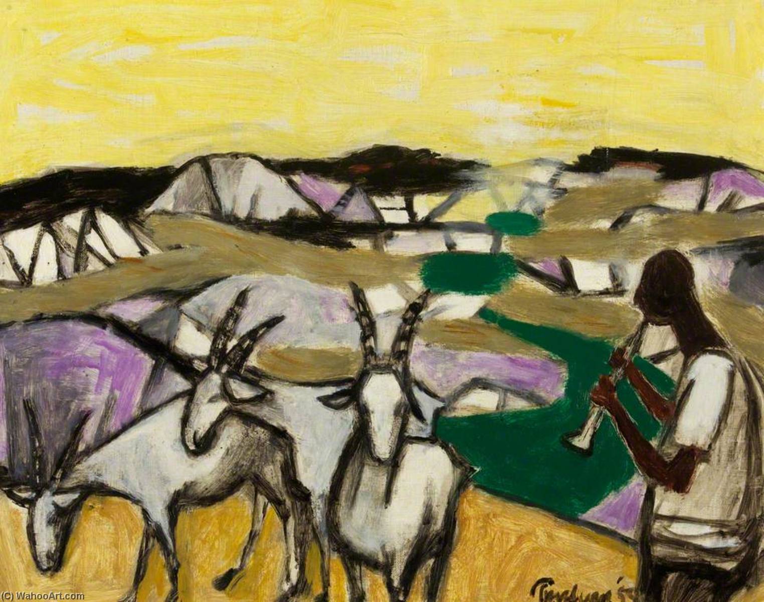 ヤギ飼い バイ Julian Trevelyan 1910 19 United Kingdom 絵画のコピー Julian Trevelyan Wahooart Com