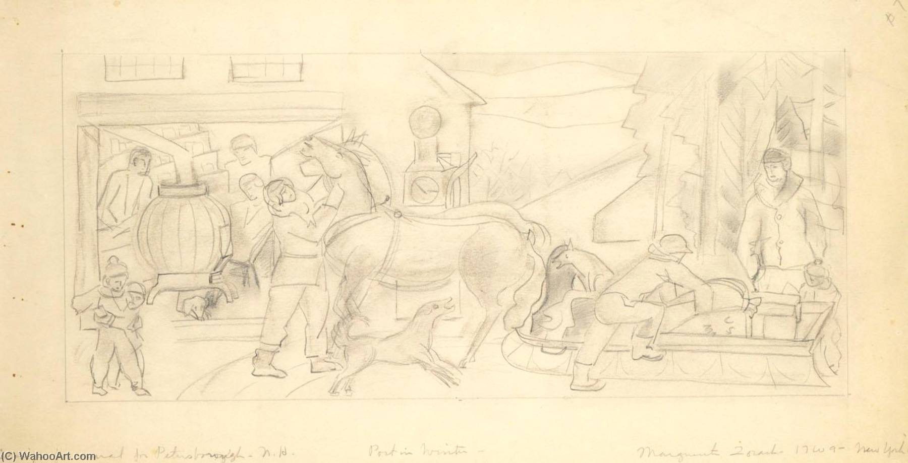 Artwork Replica Post in Winter (mural study, Peterborough, New