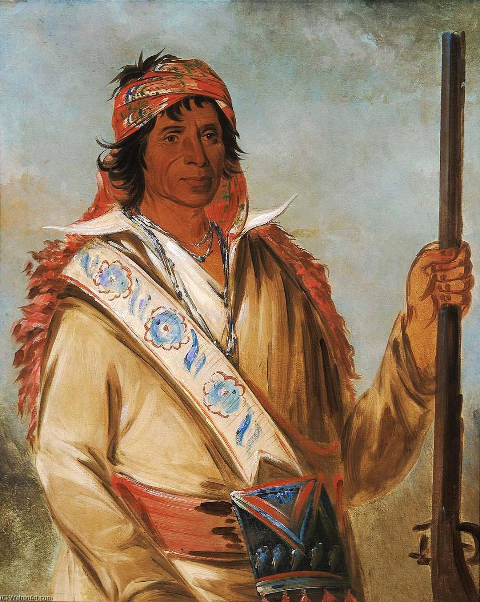 Steeh Tcha Ko Me Co Great King Called Ben Perryman A Chief 14 By George Catlin 1796 1872 United States Art Reproductions George Catlin Wahooart Com