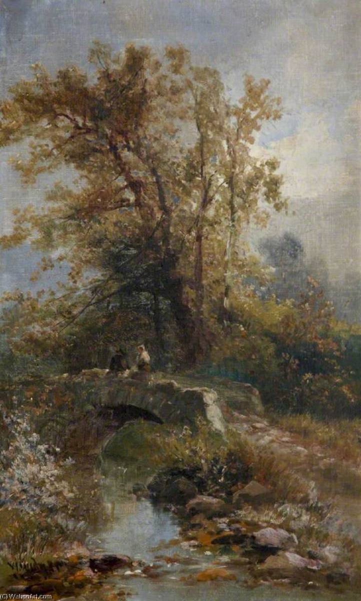 Art Reproductions A Bridge over a Dartmoor Stream by William Widgery