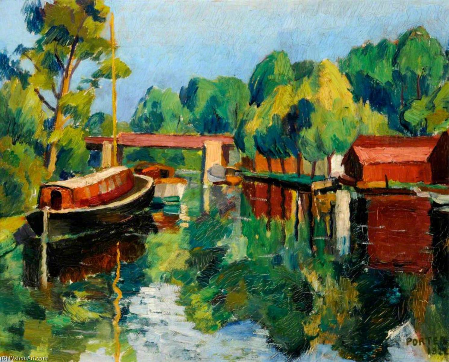 Museum Art Reproductions River Scene, 1922 by Frederick James Porter