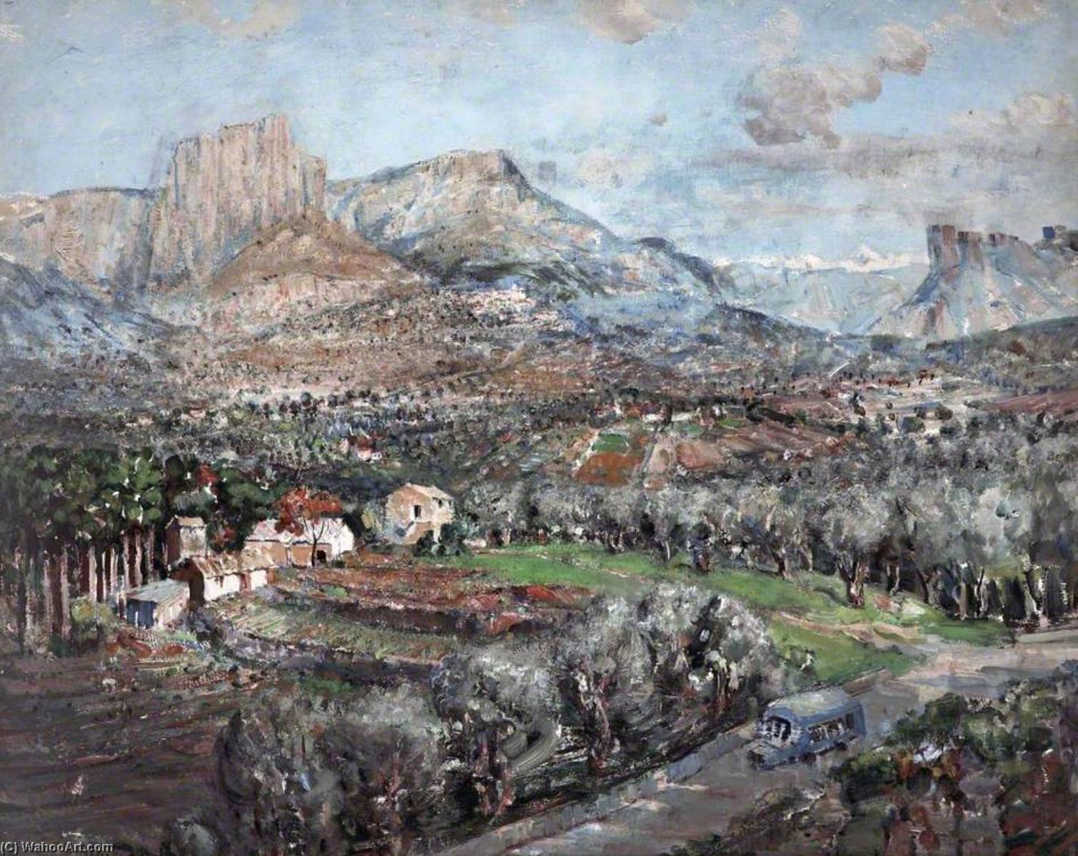 Kunstreproduktionen Blick von Vence, 1933 von Emily Beatrice Bland