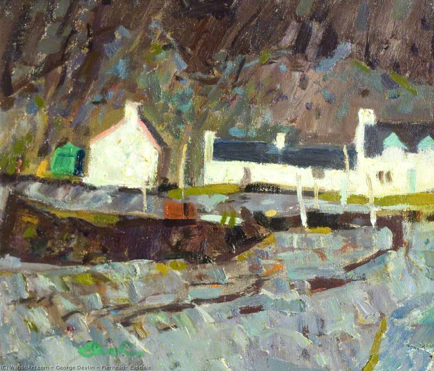 Pierhead, Easdale by Devlin (19372014) Devlin
