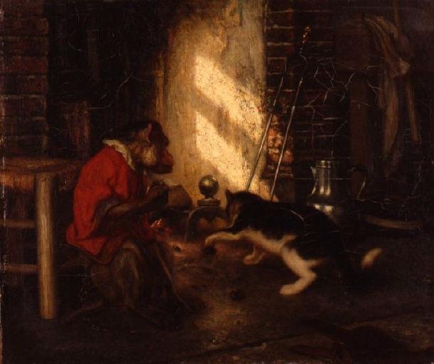 Paintings Reproductions Bertrand Et Raton Le Singe Et Le Chat Ix 17 By Alexandre Gabriel