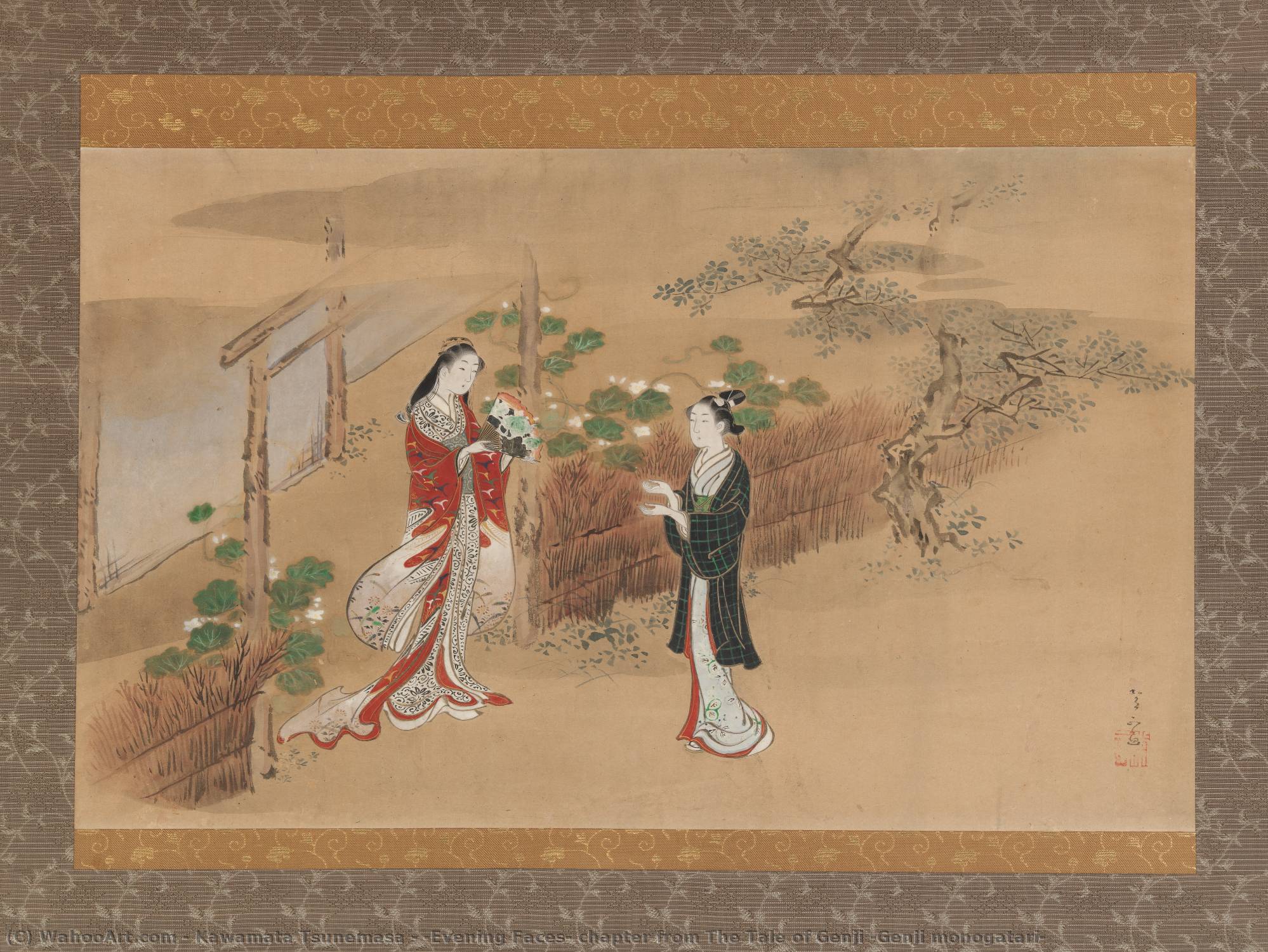 Capítulo `Vendendo Faces` de The Tale of Genji (Genji monogatari), 701