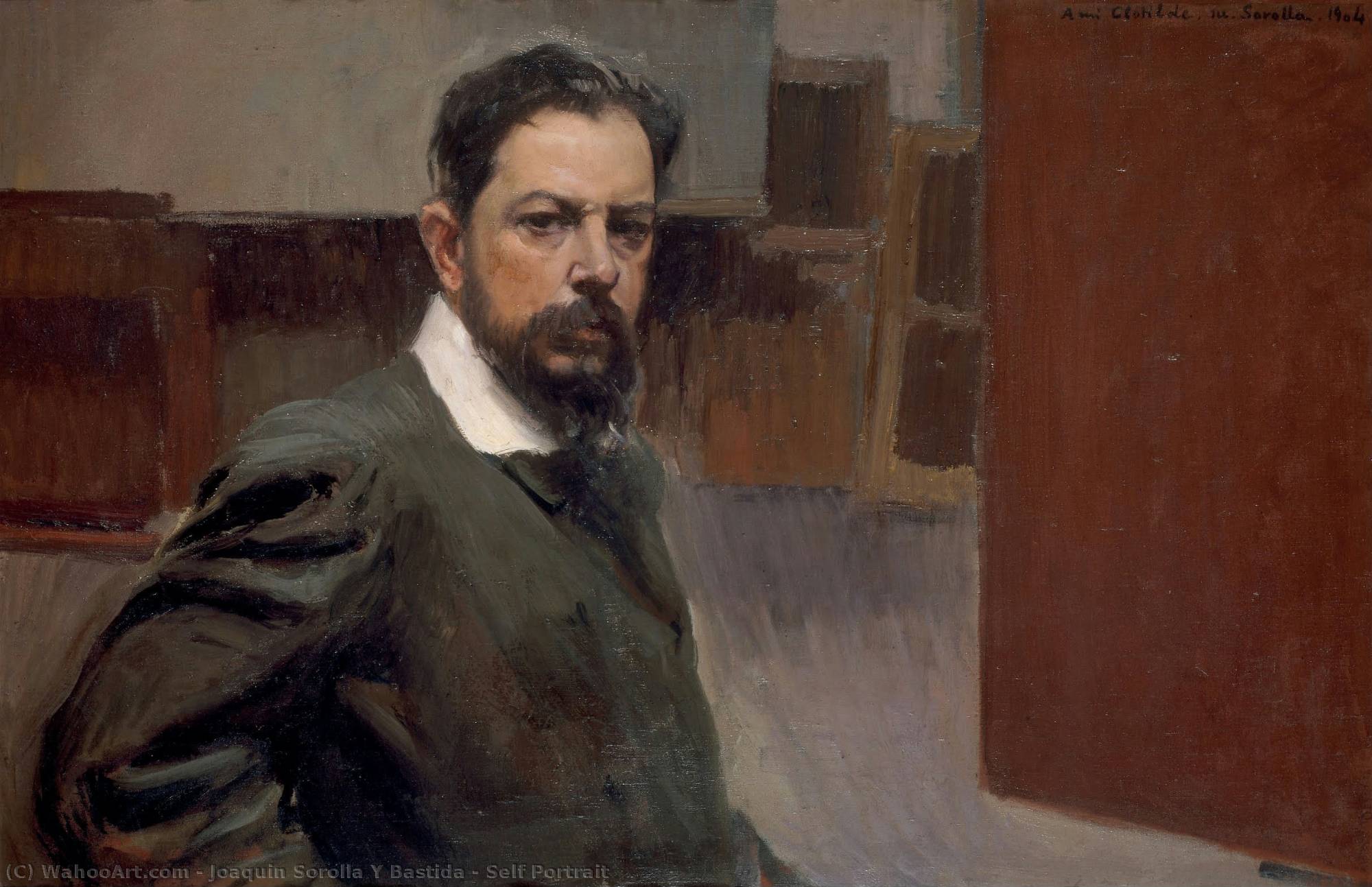 取得 手描き油絵 セルフポートレート, 1904 バイ Joaquin Sorolla Y 
