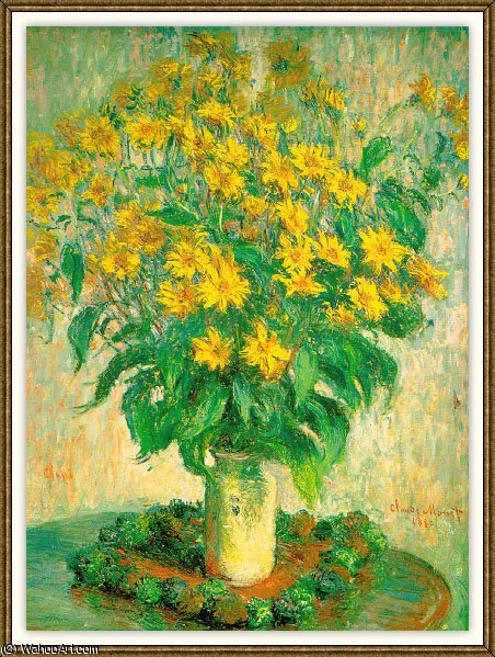 Vase With Chrysanthemums — क्लाउड मोनेट