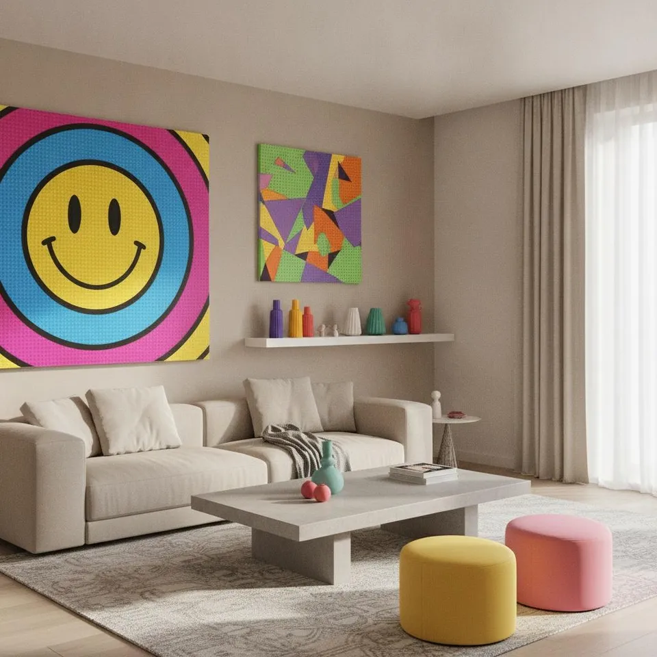 Dopamine Decor: How Bold Pop Art Transforms Neutral Interiors into High-Impact Statements