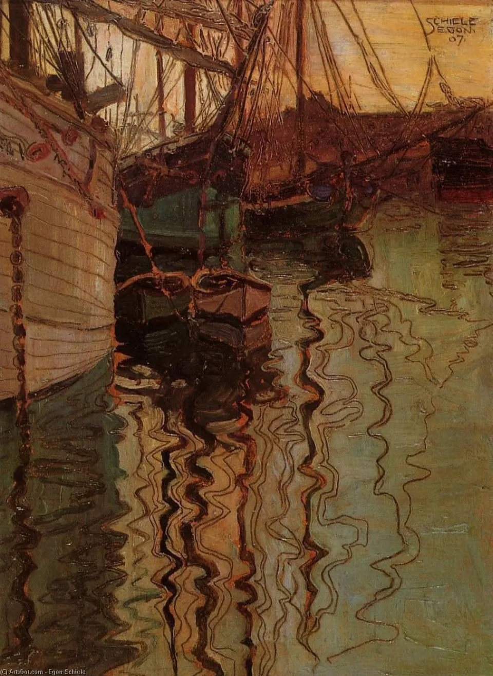 Puerto De Trieste — Egon Schiele