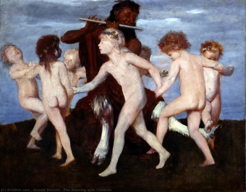 Pan Che Danza Con I Bambini — Arnold Böcklin