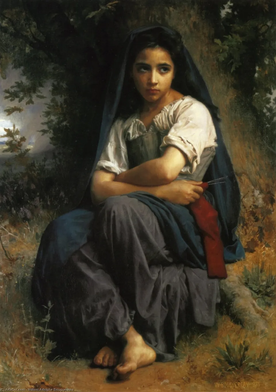 The Little Knitter — William-adolphe Bouguereau