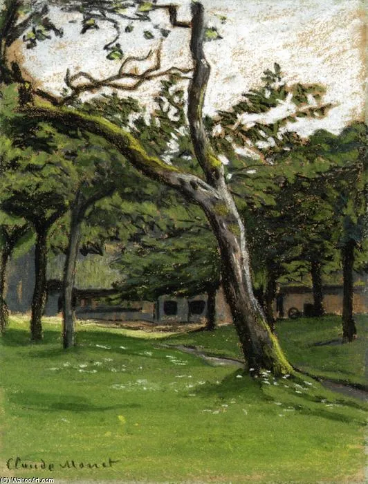 Norman Farm Durch Bäume — Claude Monet