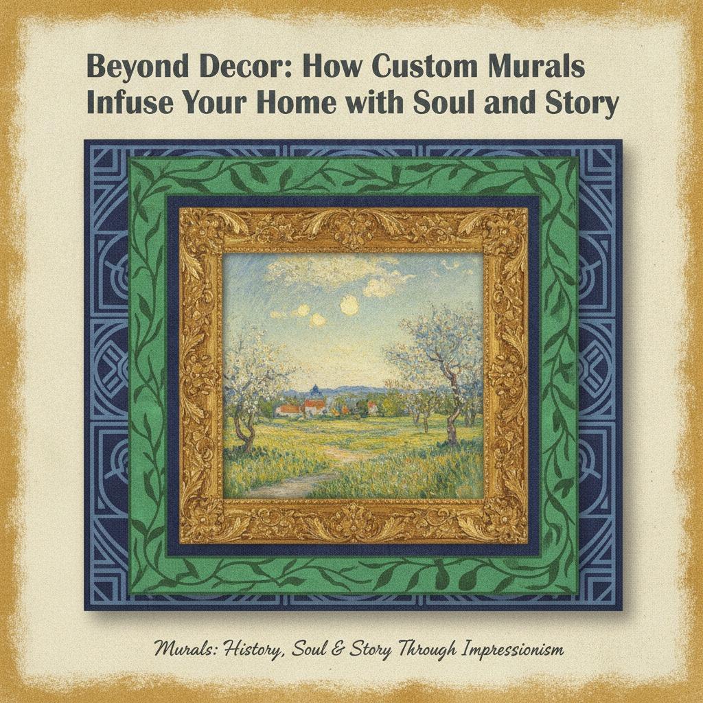 Discover how custom hand-painted murals and frescoes transform interiors into immersive masterpieces. Explore the profound emotional power of large-scale art to infuse your home with history, soul, and personalized storytelling through the lens of Impressionist mastery.