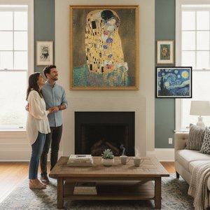 Elevate Your First Home: A Newlywed’s Guide to Transforming Your Lounge with Iconic Art Reproductions