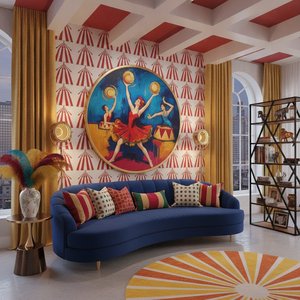 Big Top Energy: Transform Your Modern Space with Bold & Vibrant Circus Art