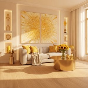 Golden Glow: The Ultimate Buyer's Guide to Brightening Your New Home with Radiant Yellow Background Art