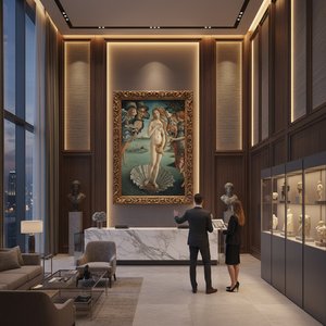 The Curator's Guide: Elevating Hotel Reception Design with Iconic Masterpiece Reproductions