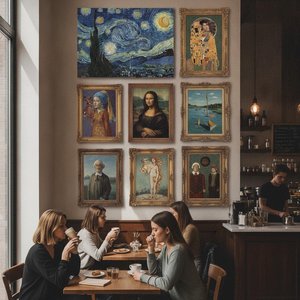10 Iconic Masterpieces to Elevate Your Coffee Shop Decor