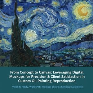 From Concept to Canvas: Leveraging Digital Mockups for Precision & Client Satisfaction in Custom Oil Painting Reproduction