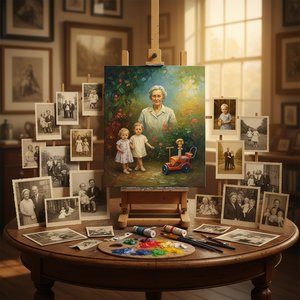 From Scattered Memories to Timeless Masterpieces: Transform Your Family Photos into Bespoke Oil Paintings with WahooArt
