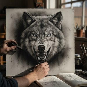 Charcoal Art Mastery: A Visual Journey Through Raw Power, Deep Shadows, and Expressive Texture