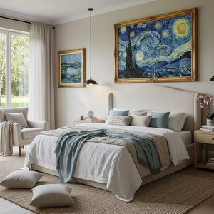 The Art of Serenity: Elevating Your Bedroom Sanctuary with Iconic Masterpiece Reproductions