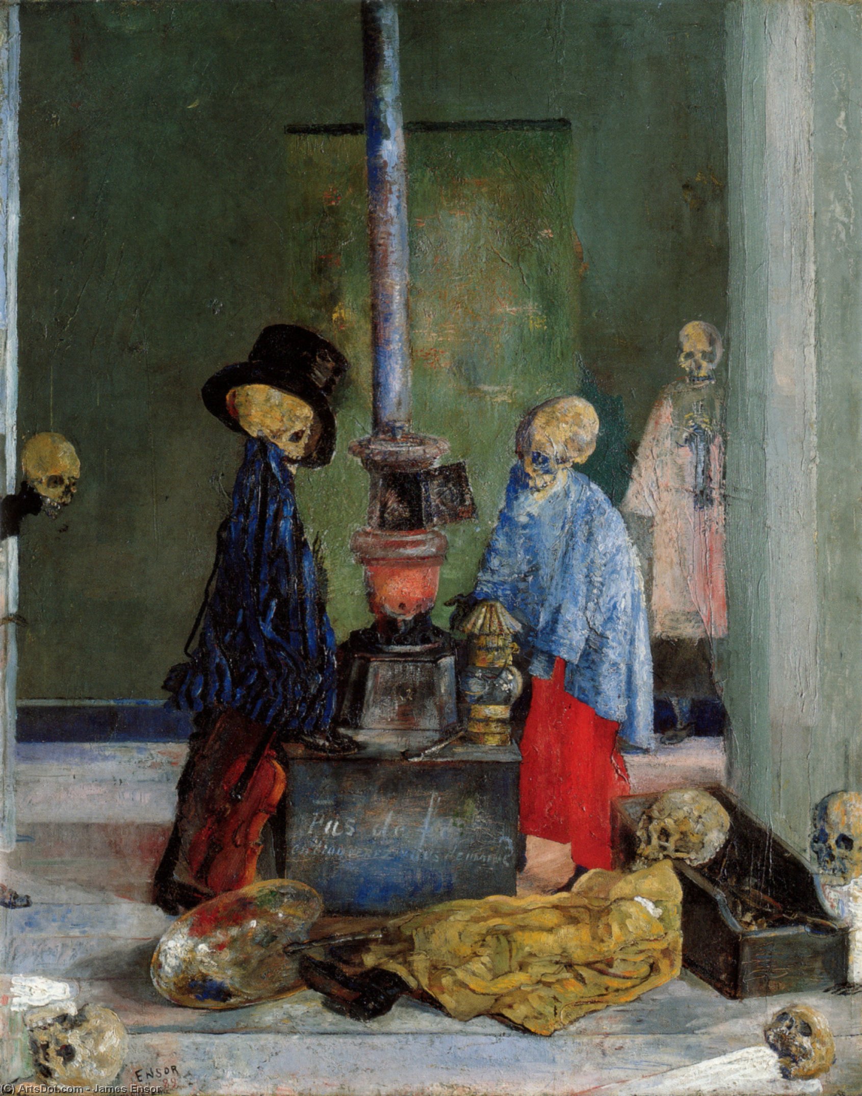 Skeletons Trying To Warm Themselves — James Ensor