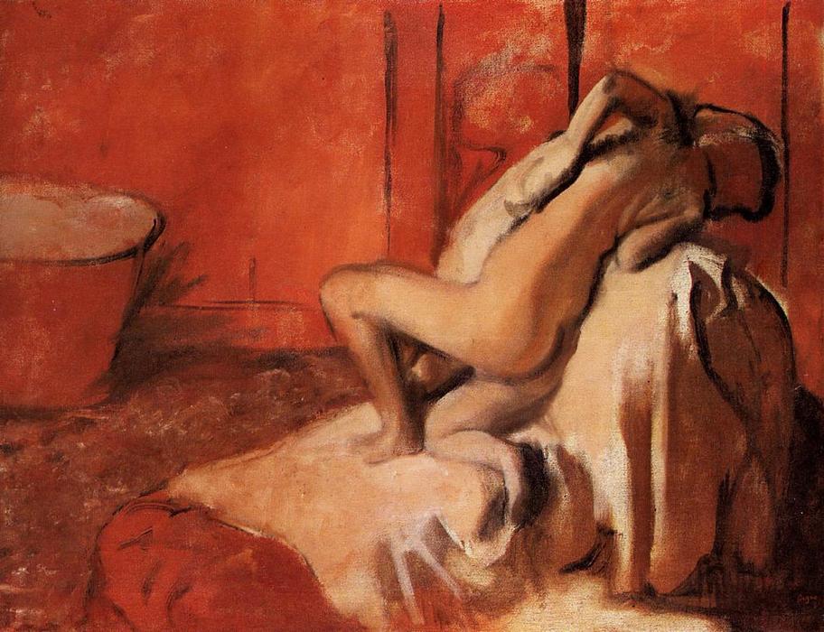 After The Bath — Hilaire-germain-edgar Degas