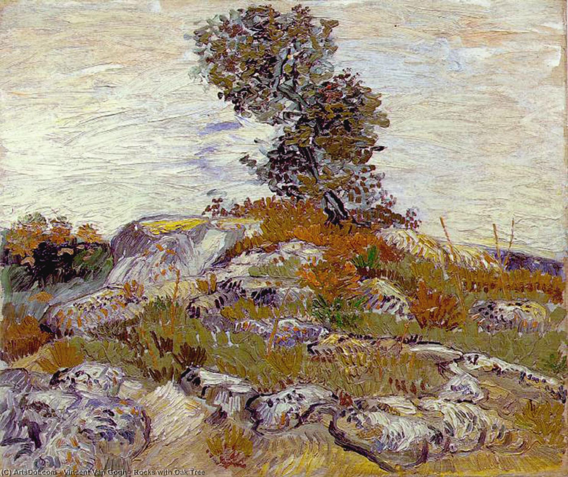 Rocas Con Árbol De Roble — Vincent Willem Van Gogh