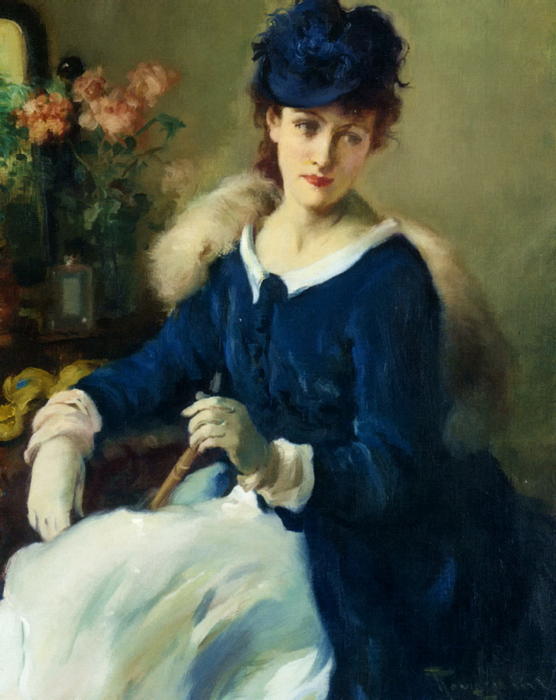 An Elegent Woman (also Known As Lady In White-blue Dress) — Fernand Toussaint
