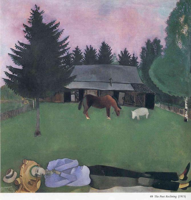 The Poet Reclining — 마르크 샤갈