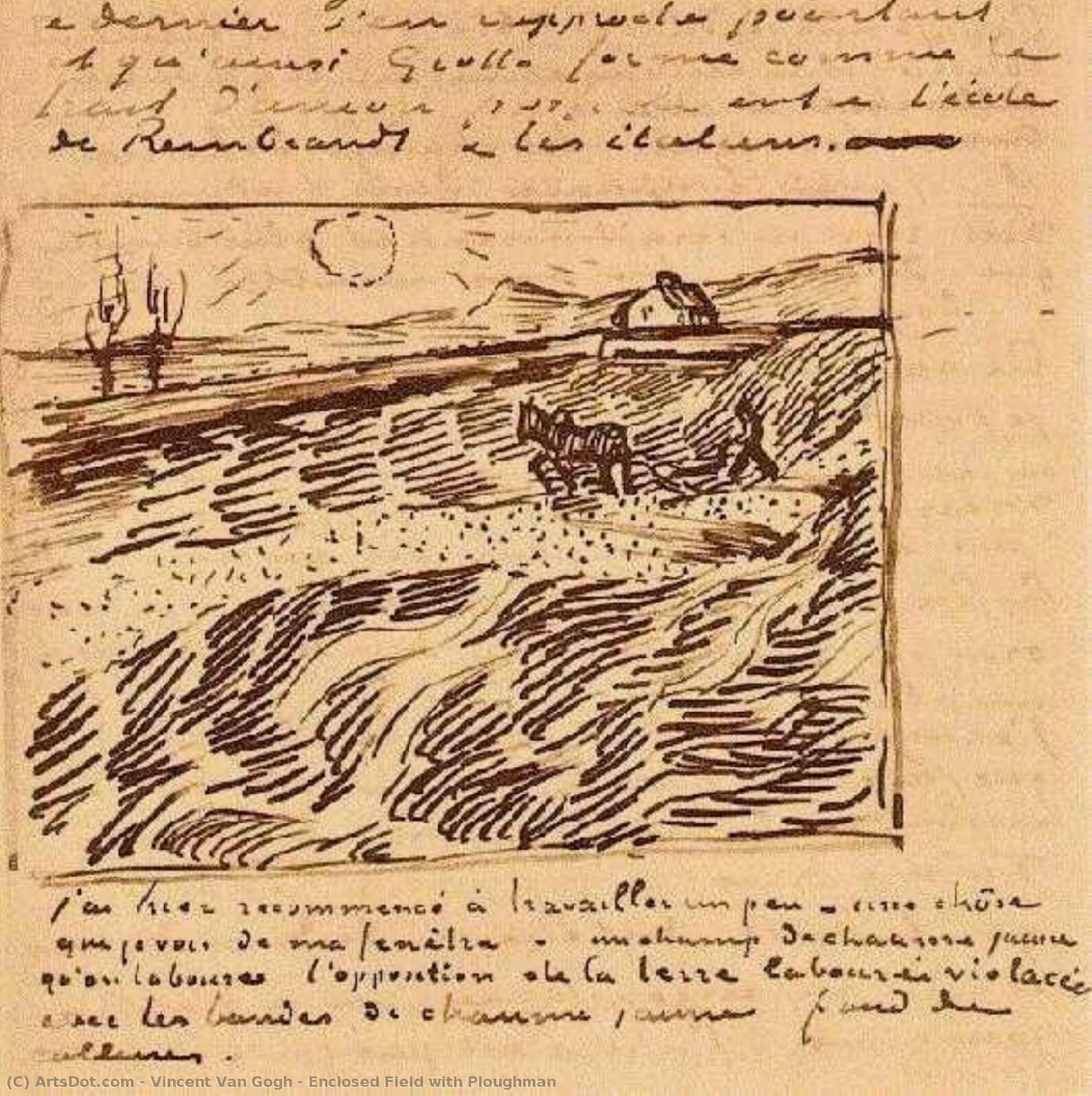 Feldbild Mit Pfluger — Vincent Willem Van Gogh
