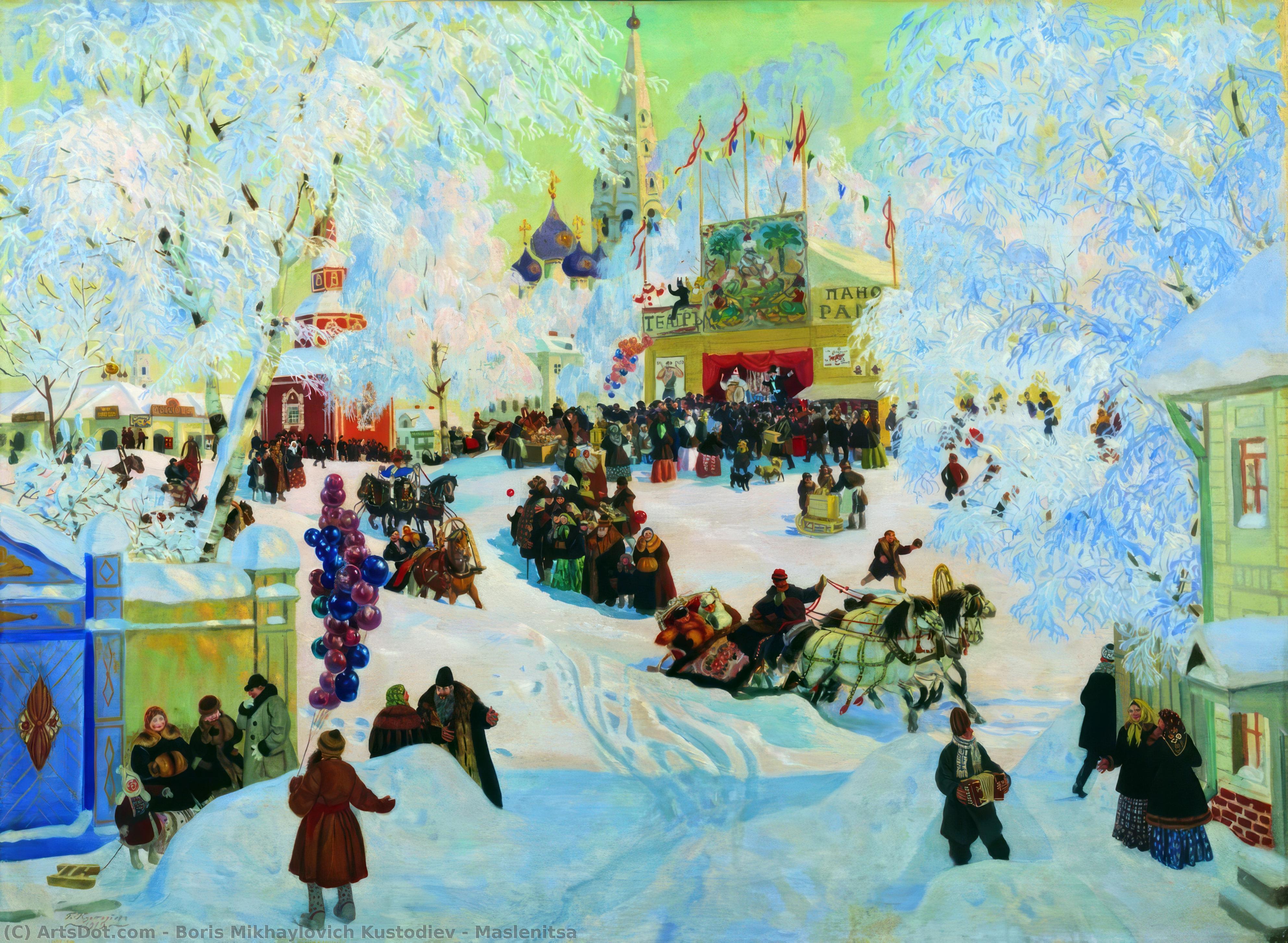 Maslenitsa — Boris Kustodijev