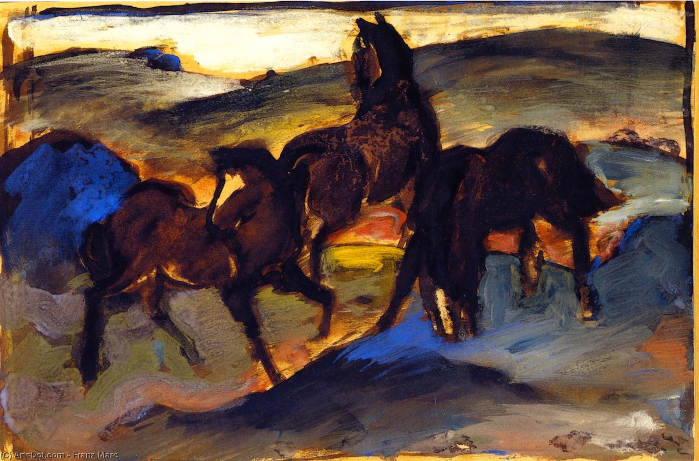Trois Chevaux — Franz Marc