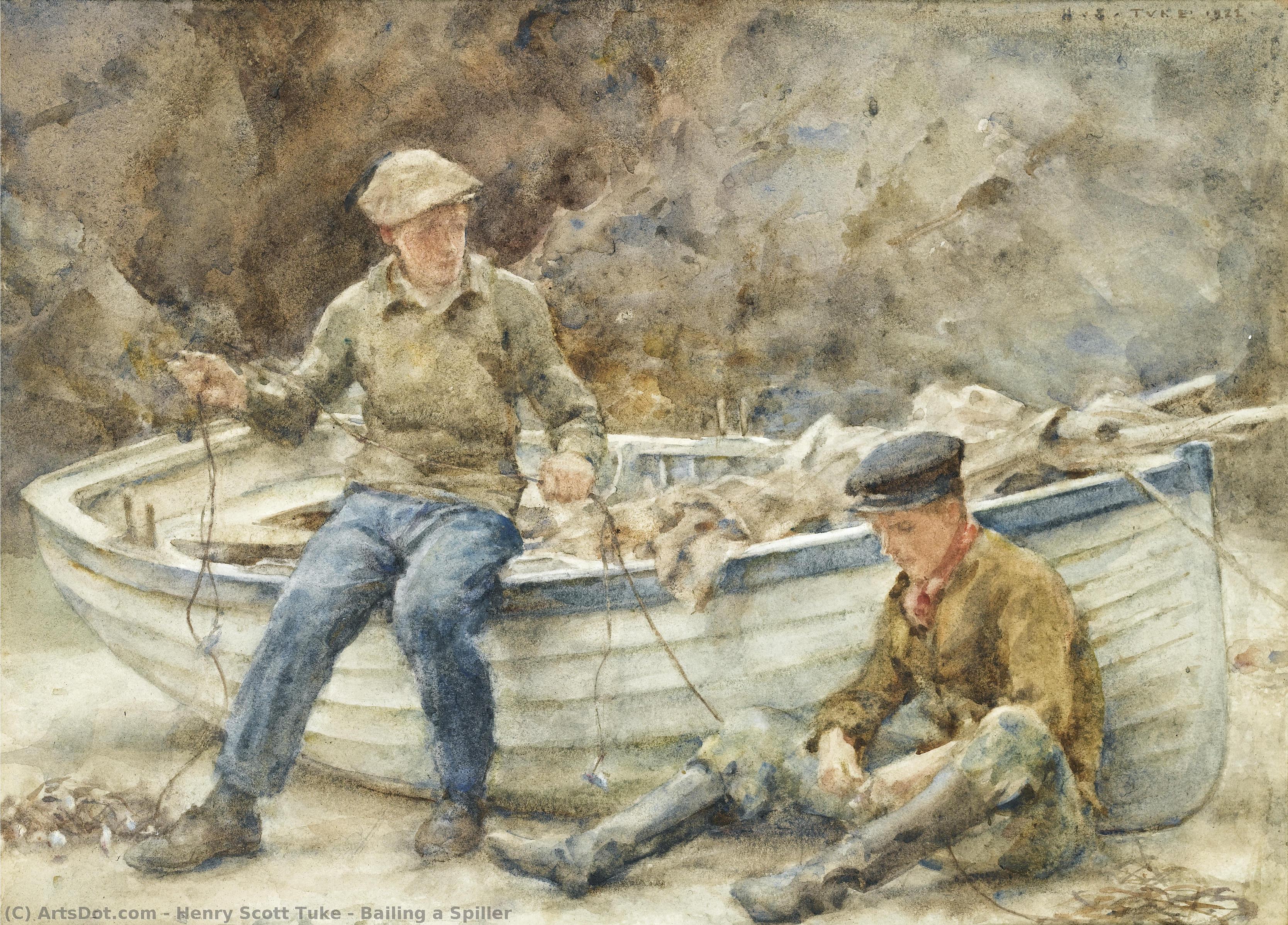 Bailing A Spiller — Henry Scott Tuke