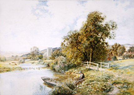The Young Angler — Arthur Claude Strachan