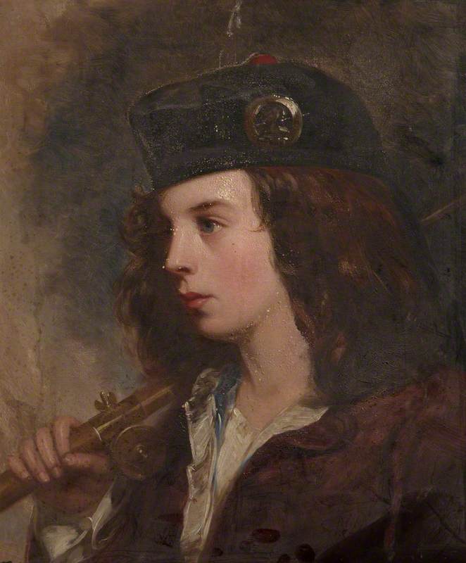 Alfred Grey (1845–1926), The Artist's Son, With A Fishing Rod Over His Shoulder — Charles Grey
