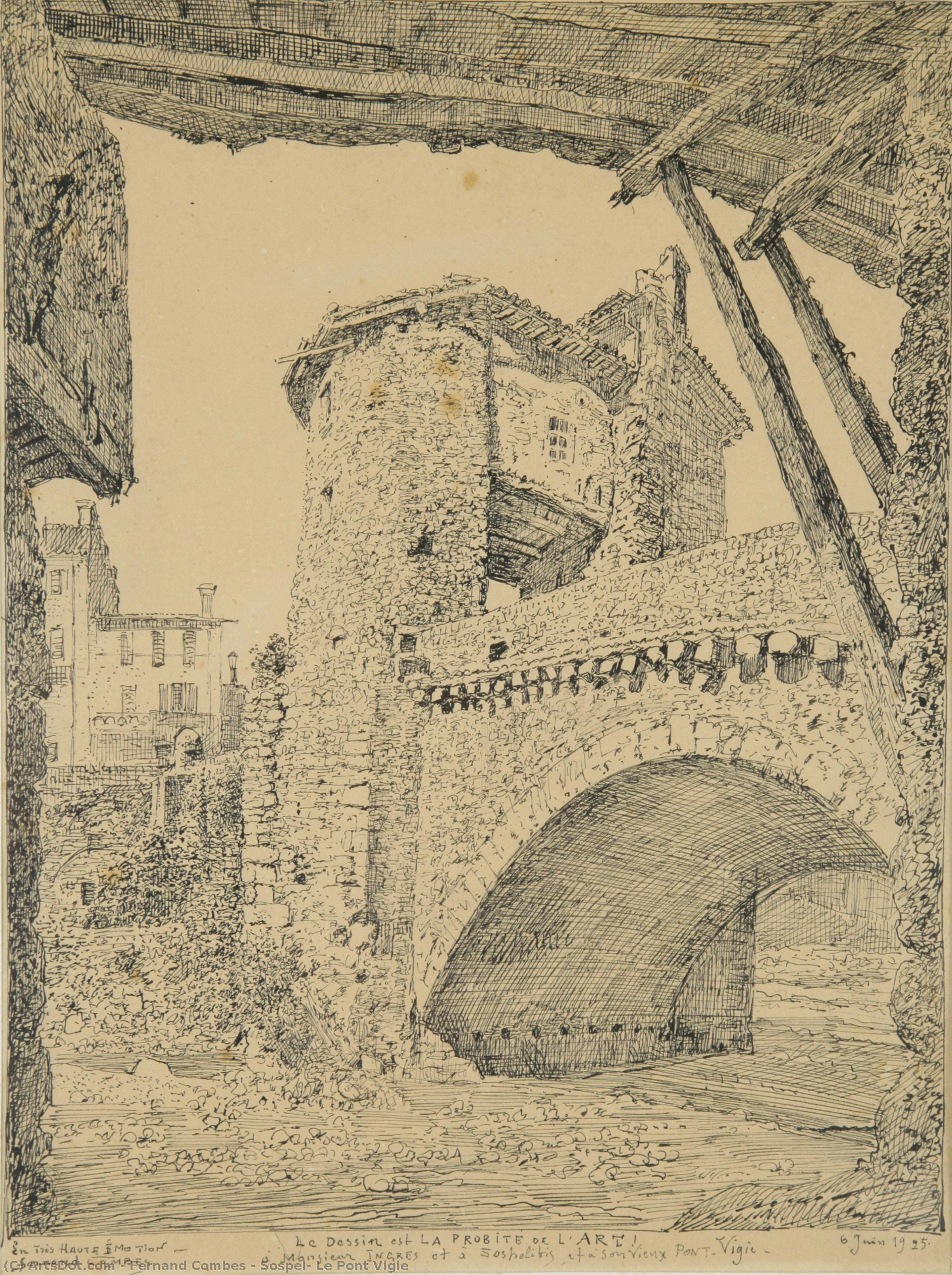 Sospel, Le Pont Vigie — Fernand Combes