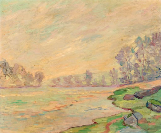 A Tranquil River Landscape — Ferdinand Guillaumin