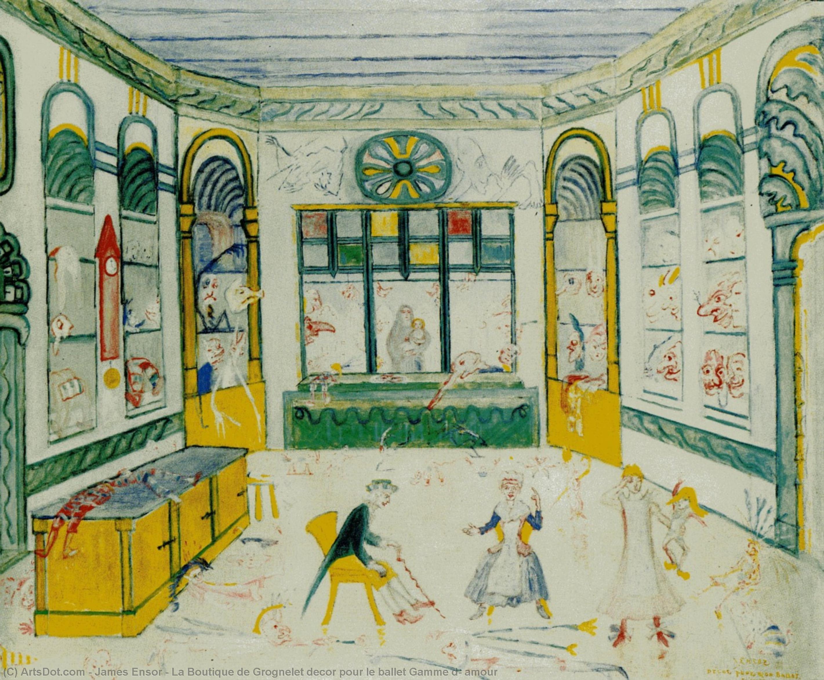 La Boutique De Grognelet Decor Per Il Ballet Gamme D' Amour — James Ensor