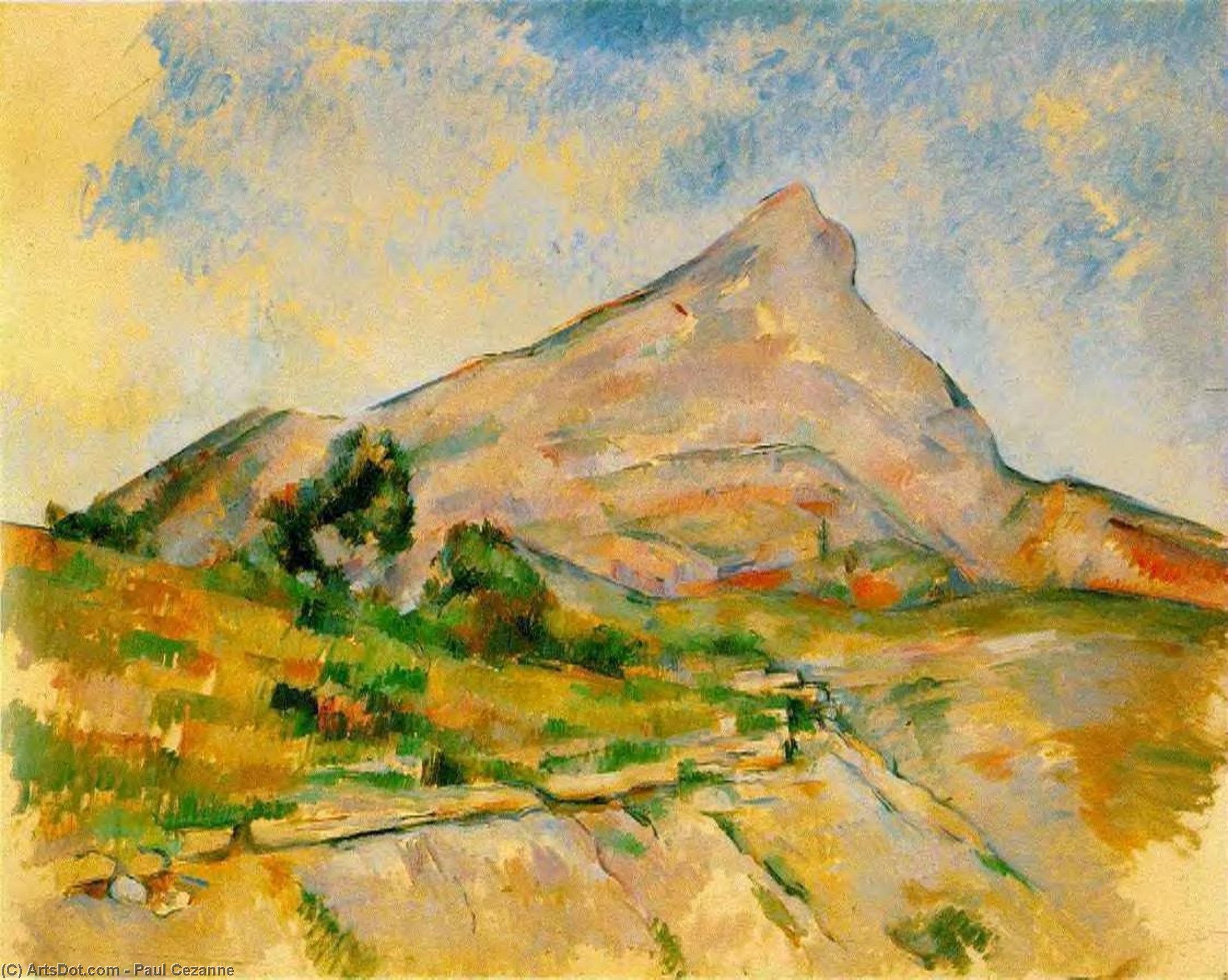 Mont Sainte-victoire (hermitage) — Paul Cézanne