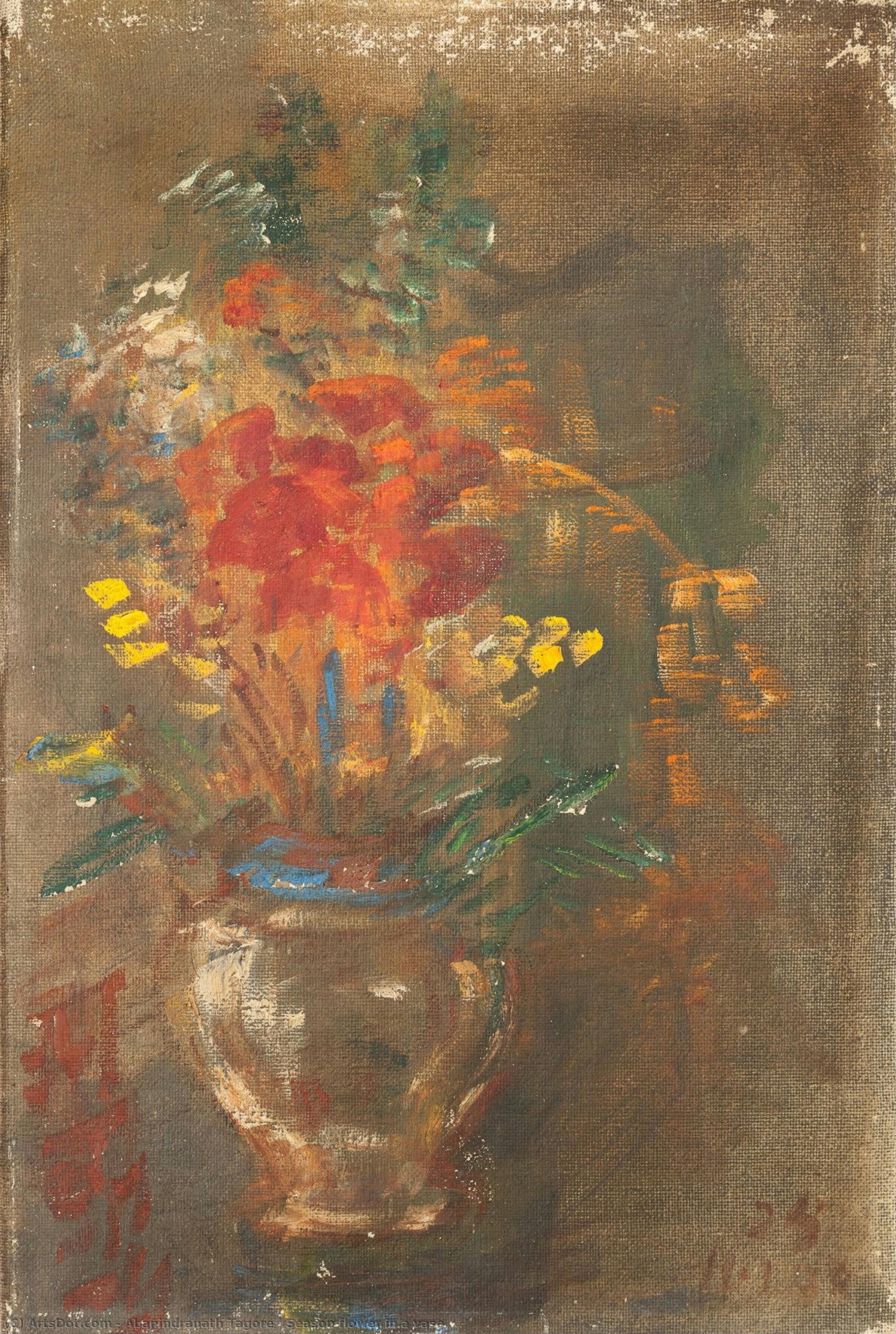 Abanindranath Tagore, Season flower in a vase