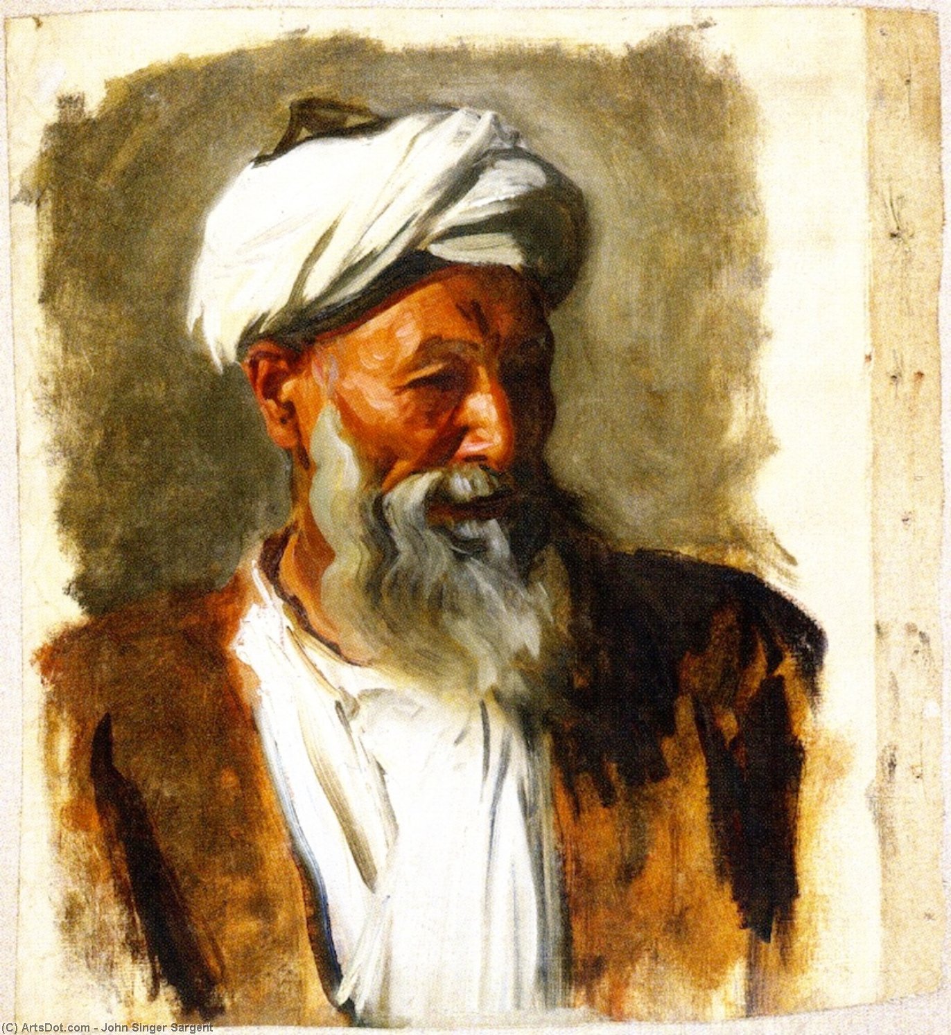 Velho Com Turbante Branco — John Singer Sargent