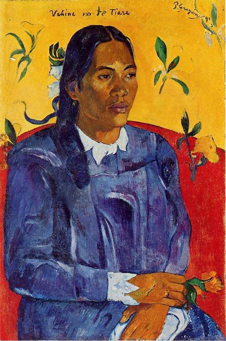 Mulher Com Uma Flor — Paul Gauguin