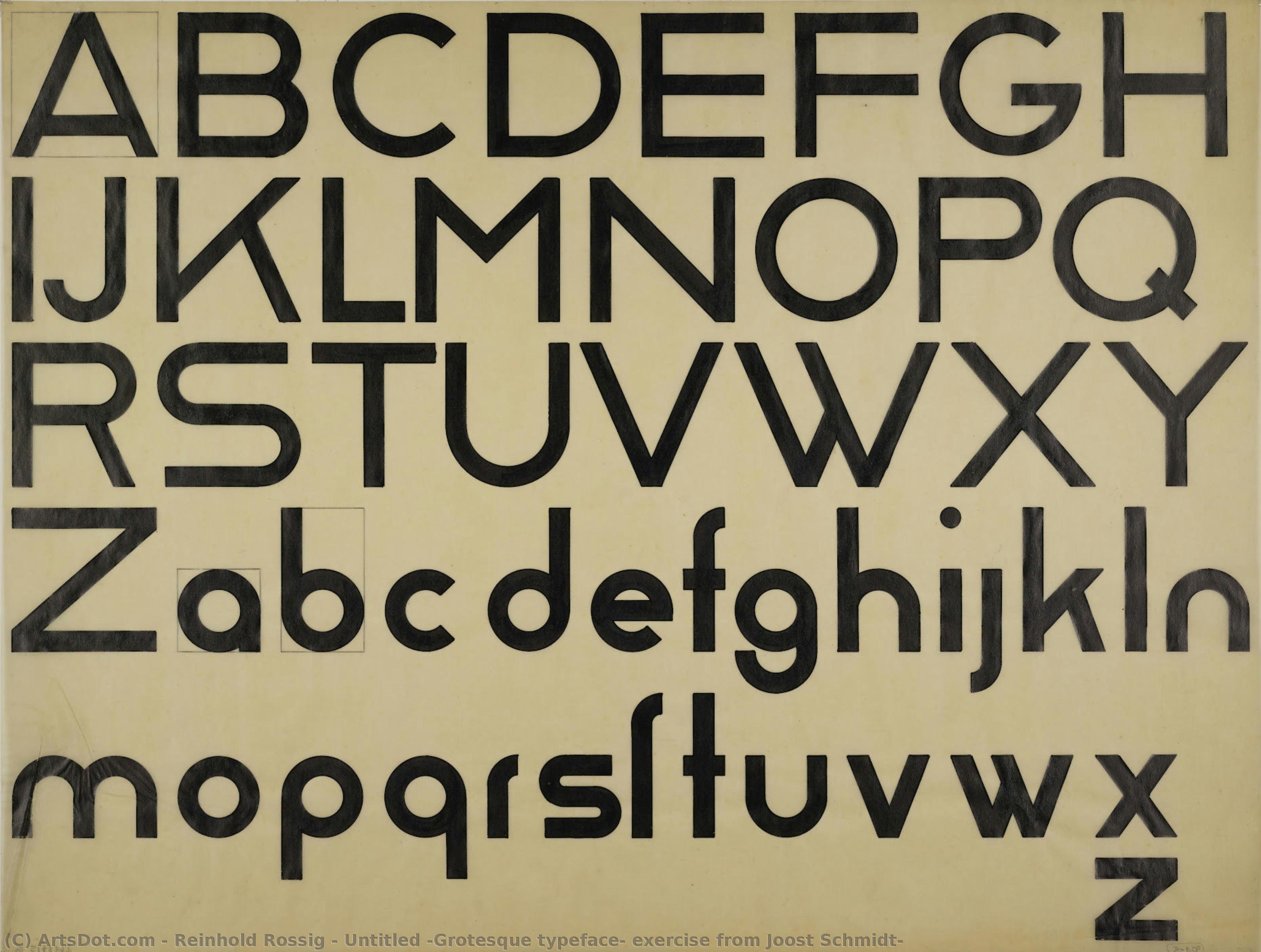 Untitled (grotesque Typeface, Exercise From Joost Schmidt — Reinhold Rossig