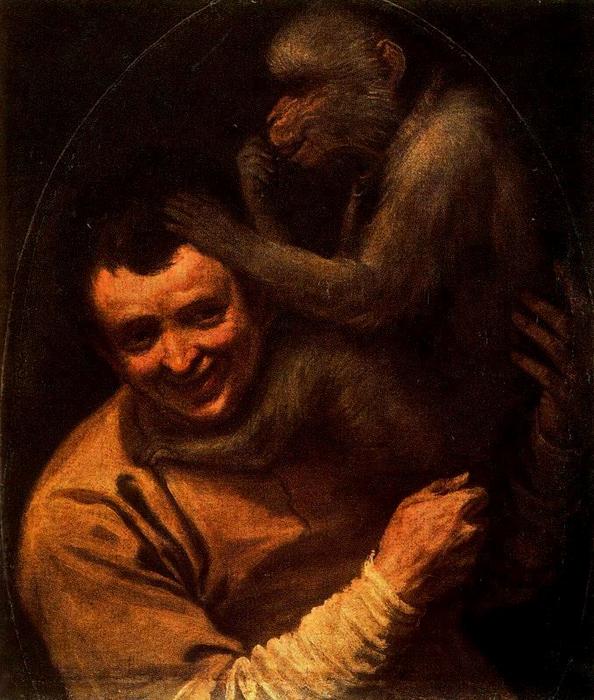 Man With Monkey — Аннабиле Каракчи