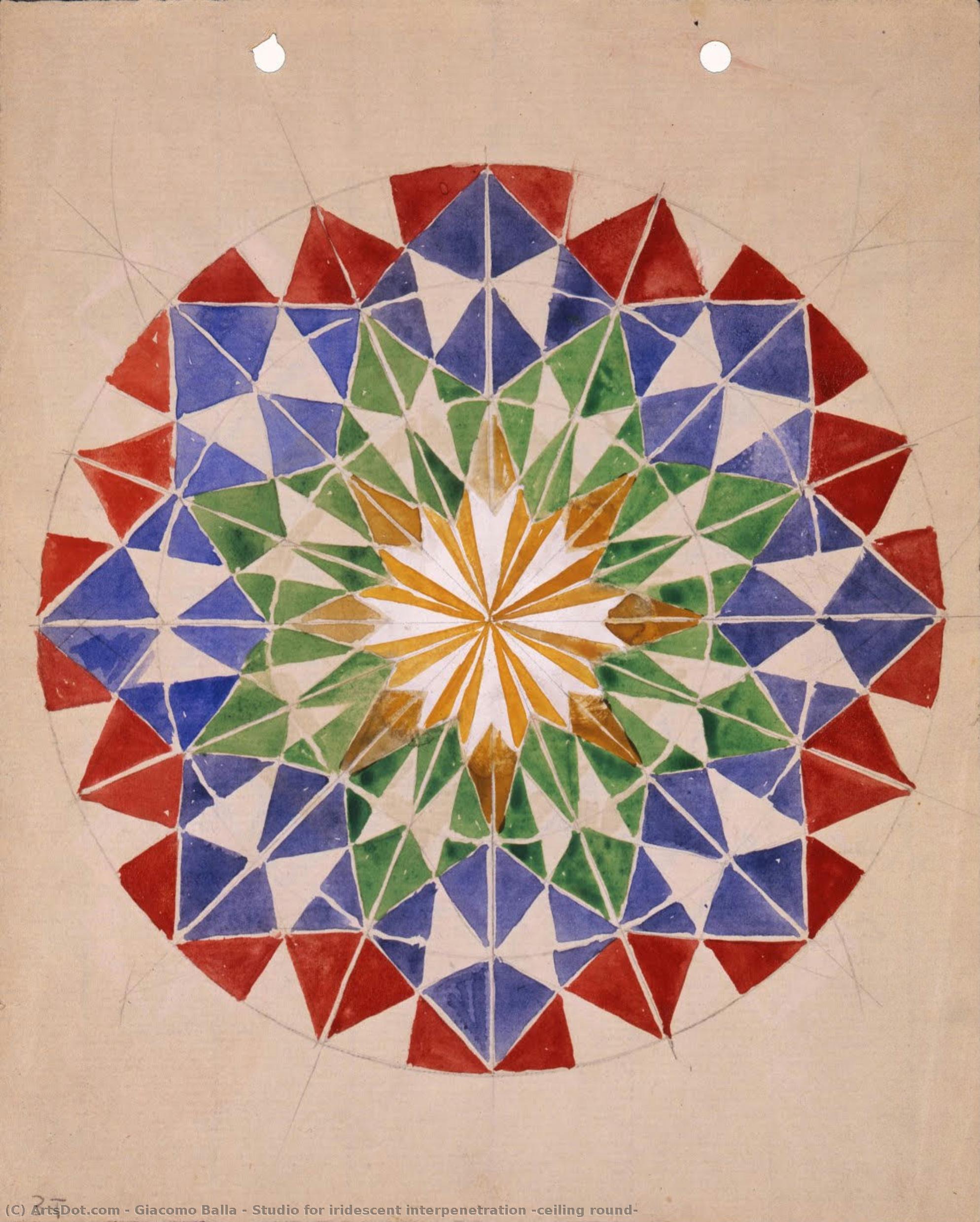 Studio For Iridescent Interpenetration (ceiling Round) — Giacomo Balla