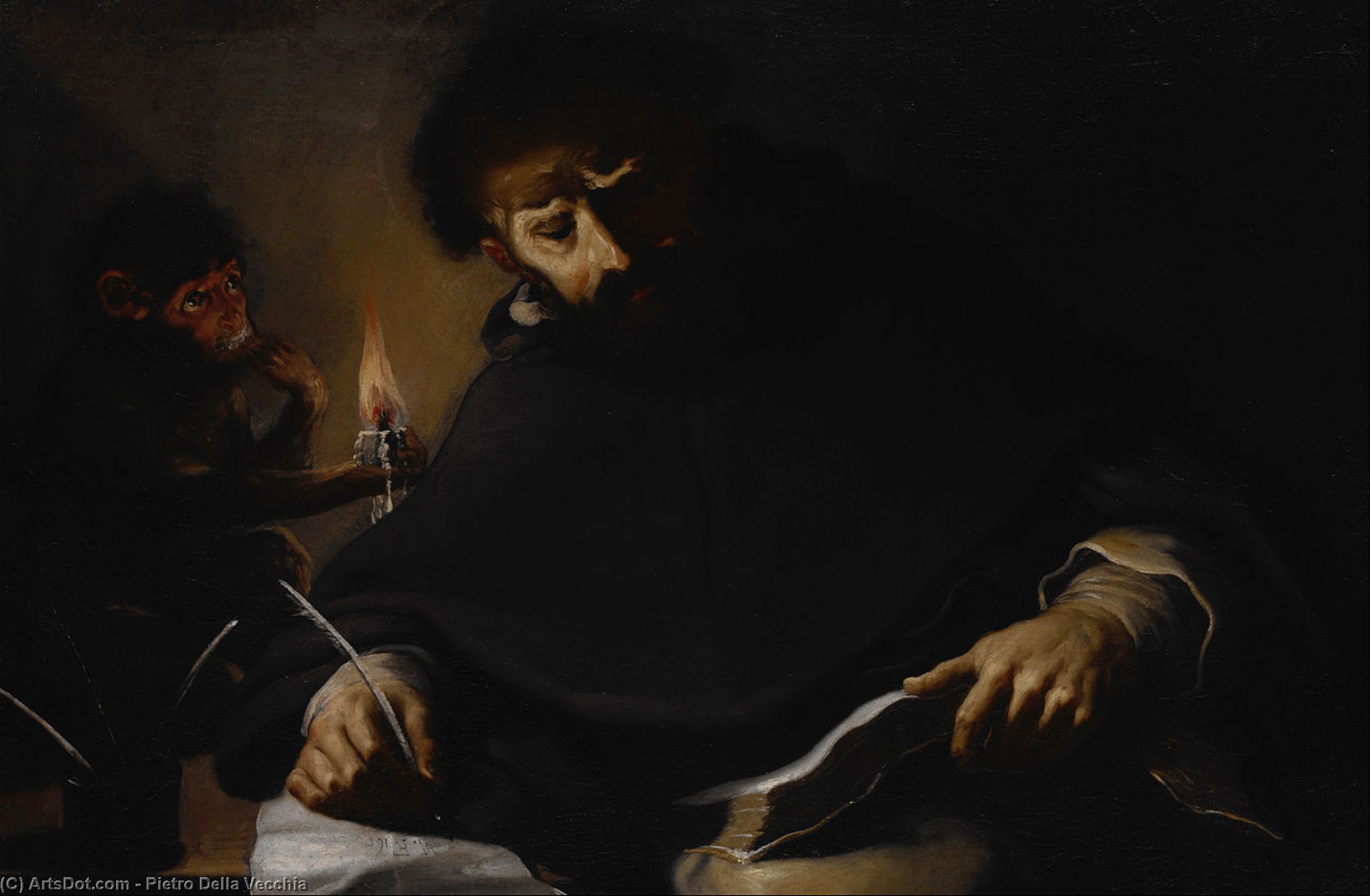 St. Dominic And The Devil — Pietro Della Vecchia