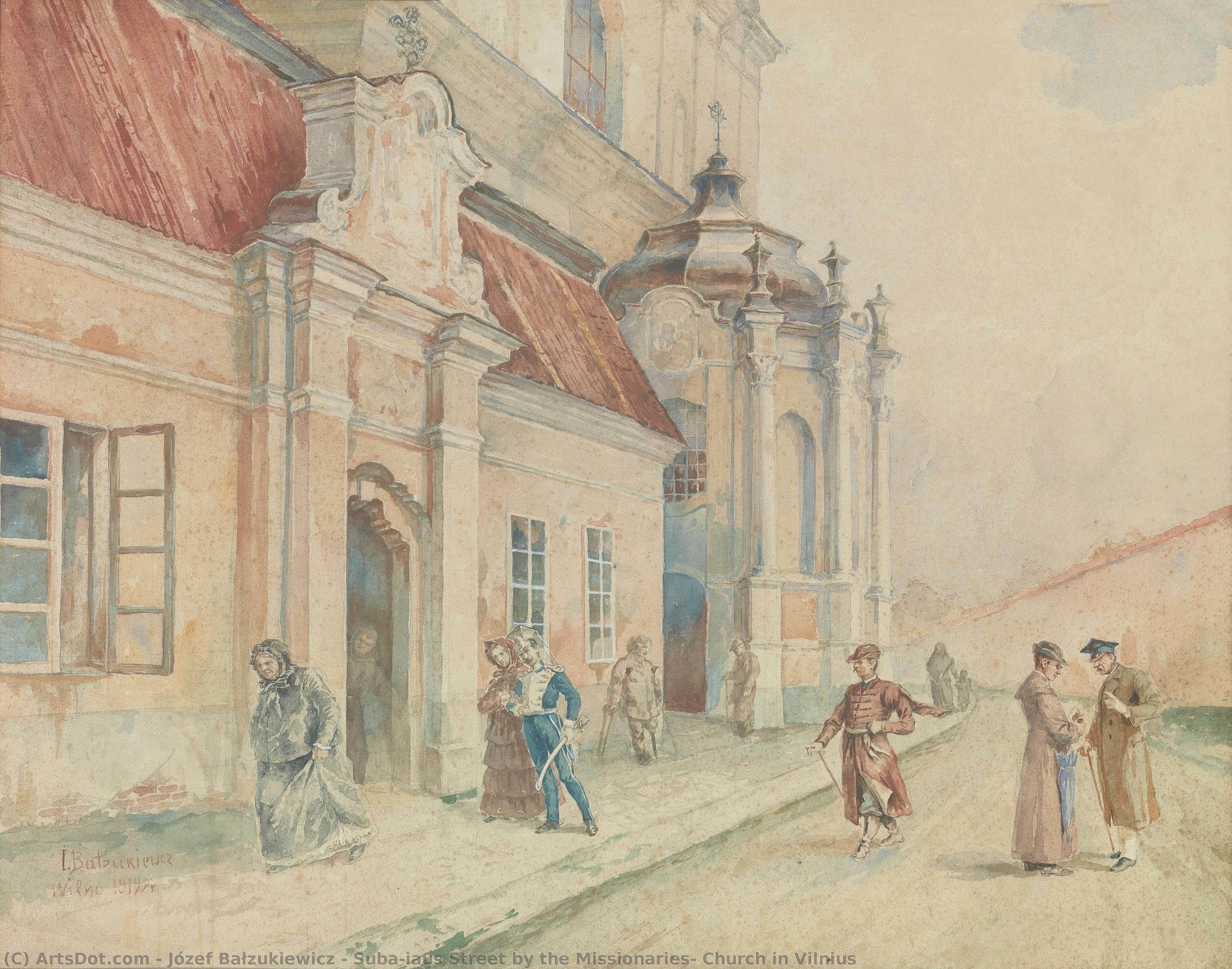 Subačiaus Street By The Missionaries’ Church In Vilnius — Józef Bałzukiewicz